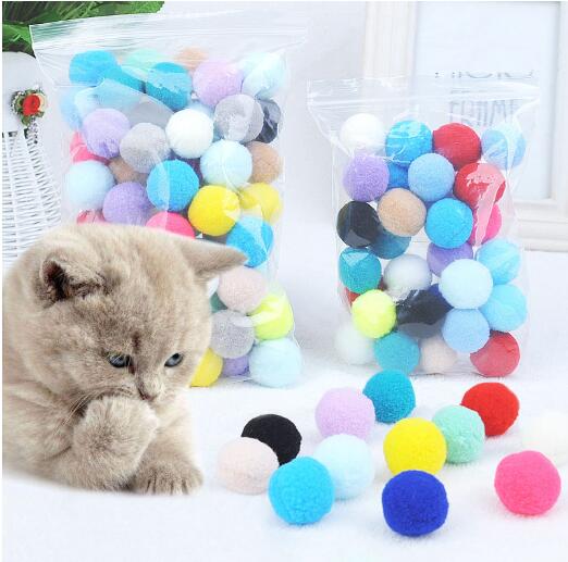 Soft Plush Cat Toy Ball Pack