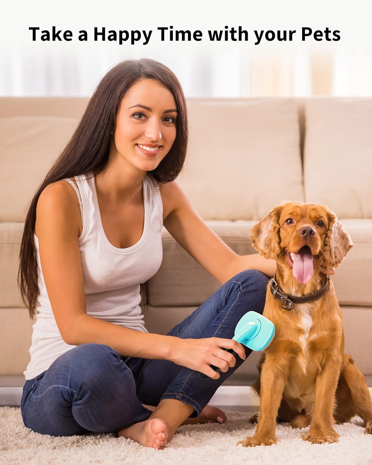 Pet Deshedding Grooming Brush