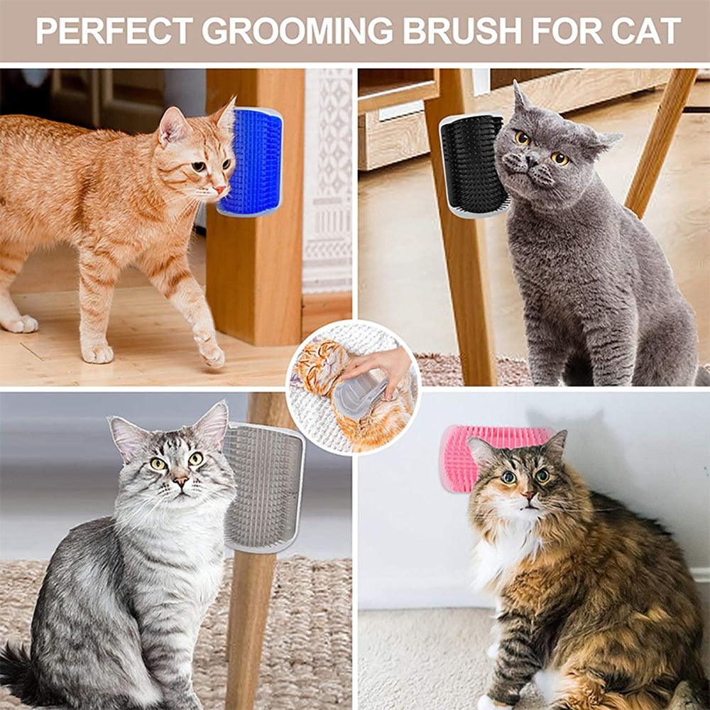 Wall-Mounted Cat Grooming & Massage Brush