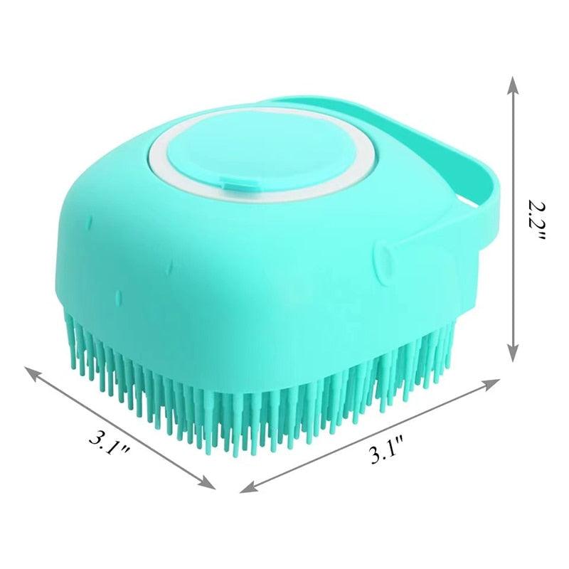 2-in-1 Silicone Pet Bath & Shampoo Brush