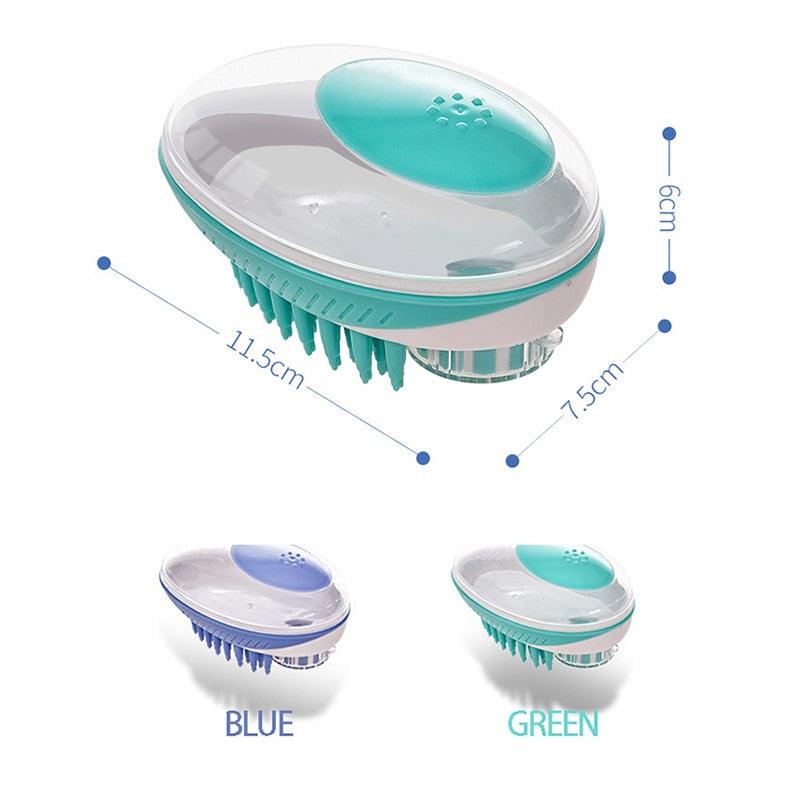 2-in-1 Silicone Pet Bath & Shampoo Brush