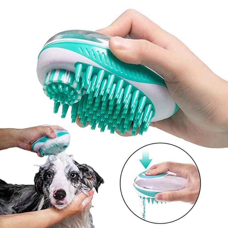 2-in-1 Silicone Pet Bath & Shampoo Brush