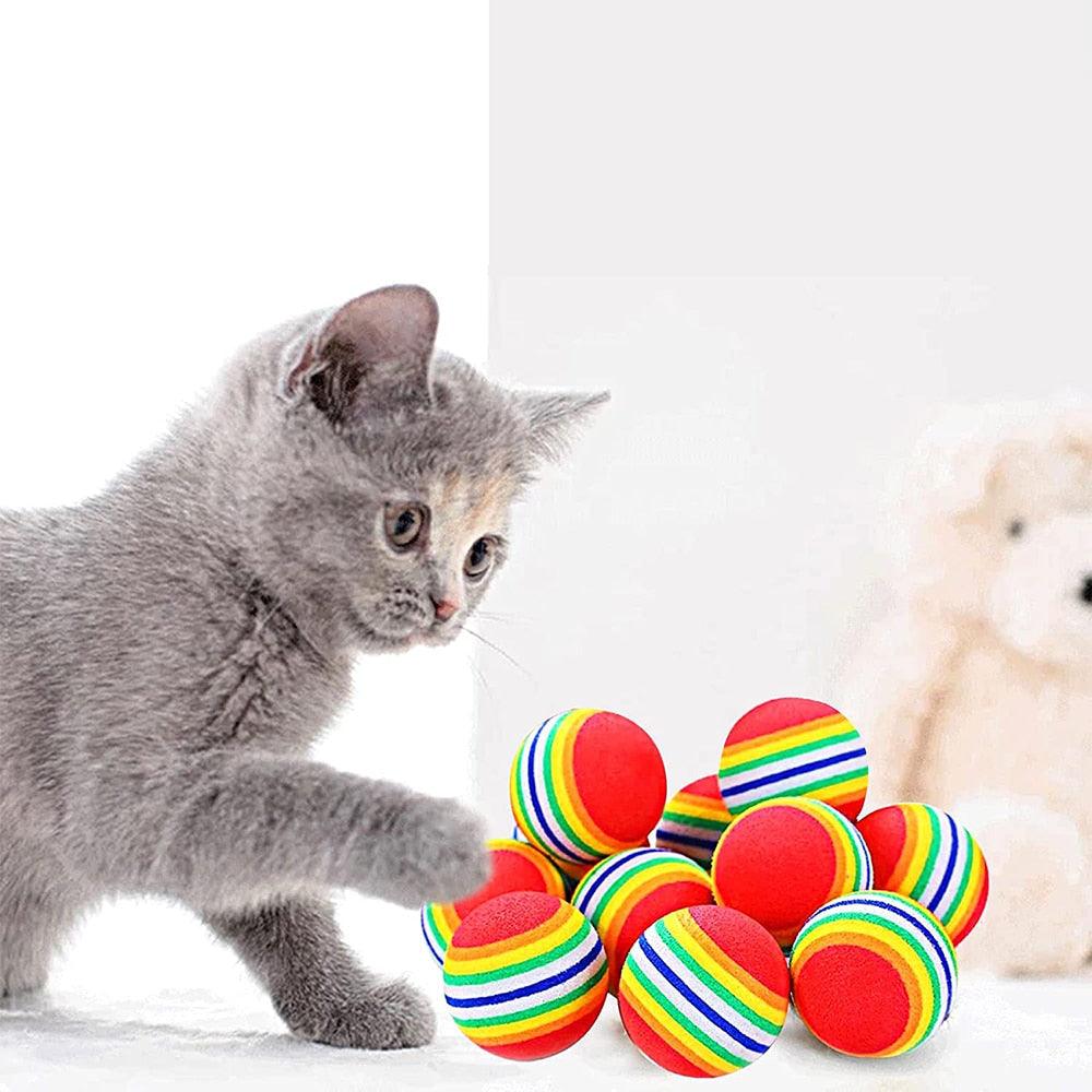 Rainbow Interactive Cat Ball Toy Set
