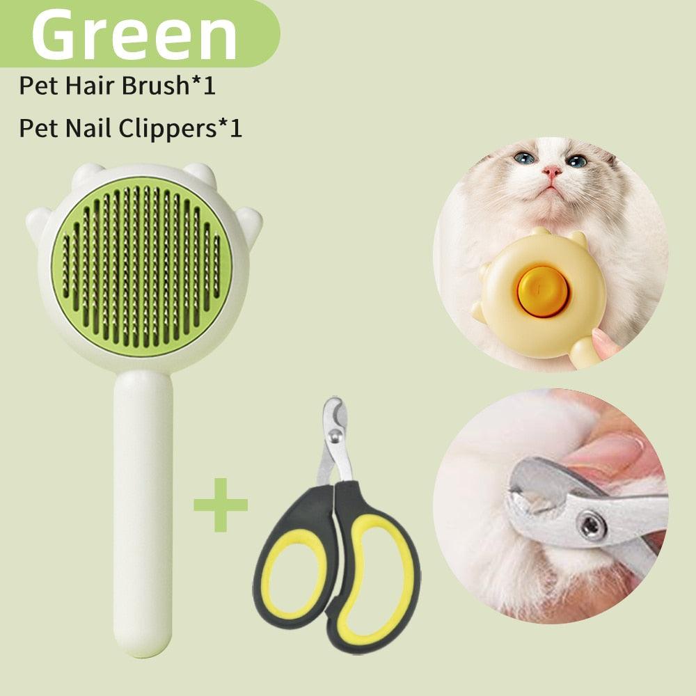 Self-Cleaning Pet Grooming Brush