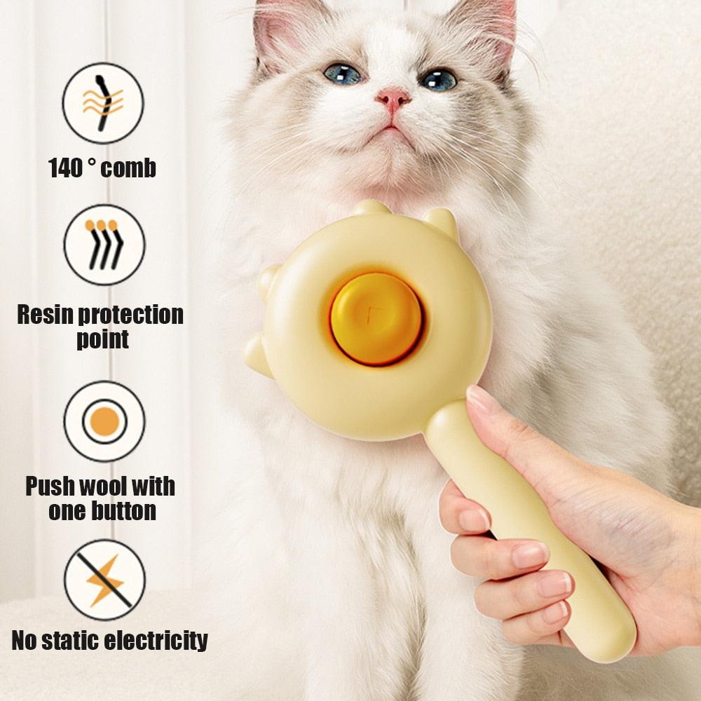Self-Cleaning Pet Grooming Brush