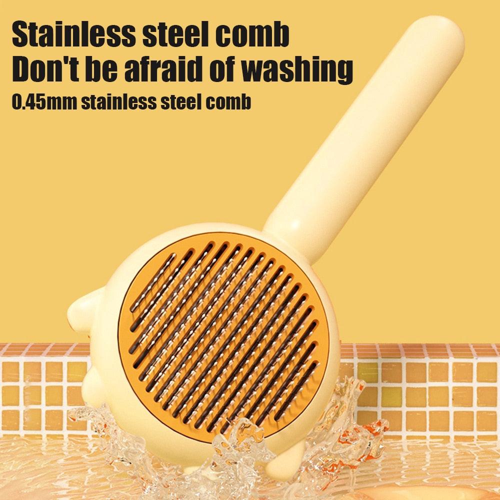 Self-Cleaning Pet Grooming Brush