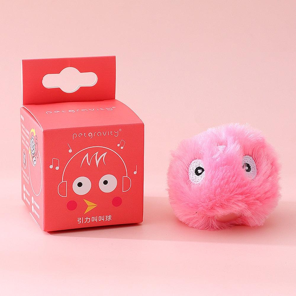 Interactive Chirping Plush Cat Ball