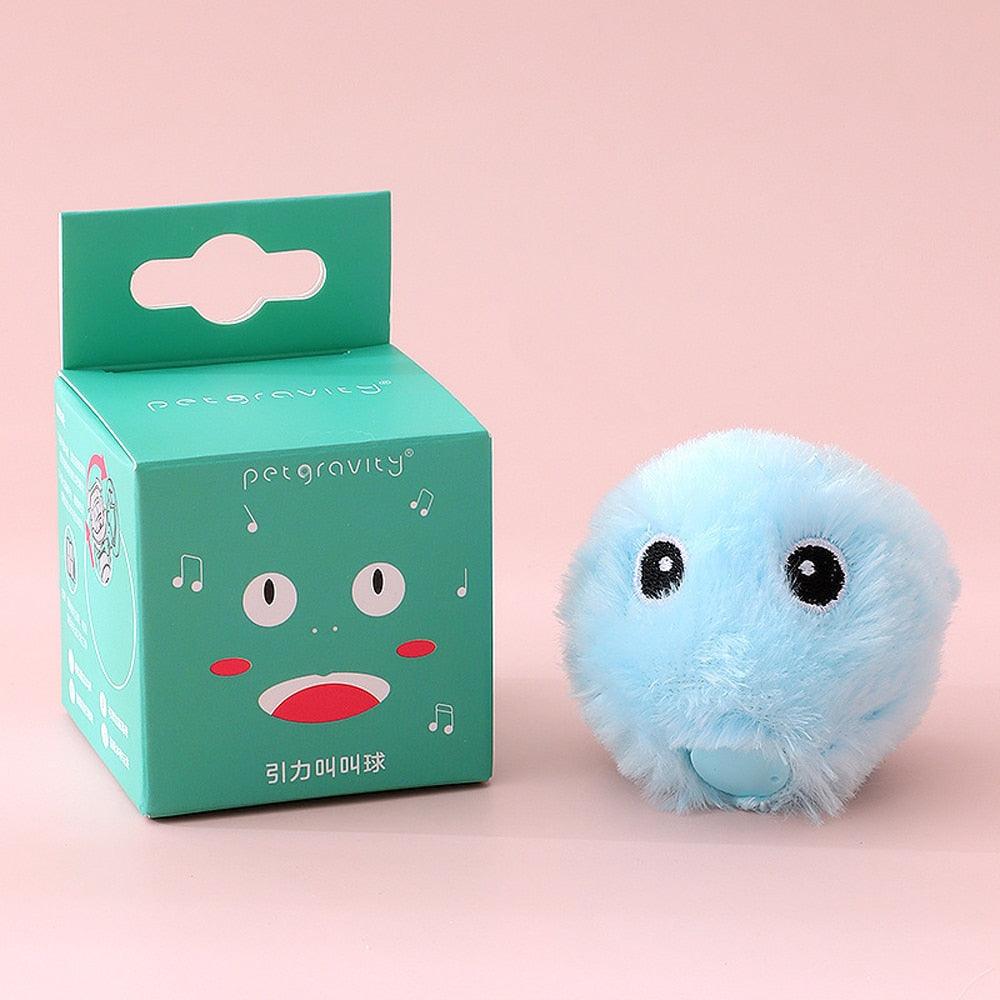 Interactive Chirping Plush Cat Ball
