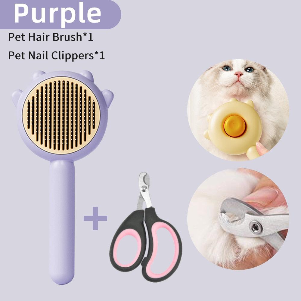 Self-Cleaning Pet Grooming Brush