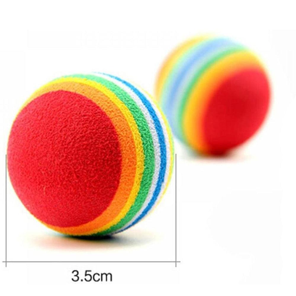 Rainbow Interactive Cat Ball Toy Set