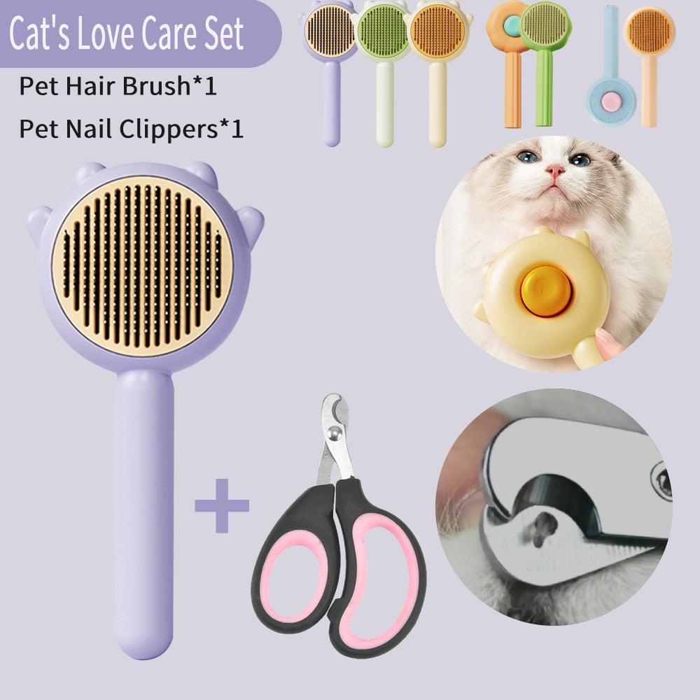 Self-Cleaning Pet Grooming Brush