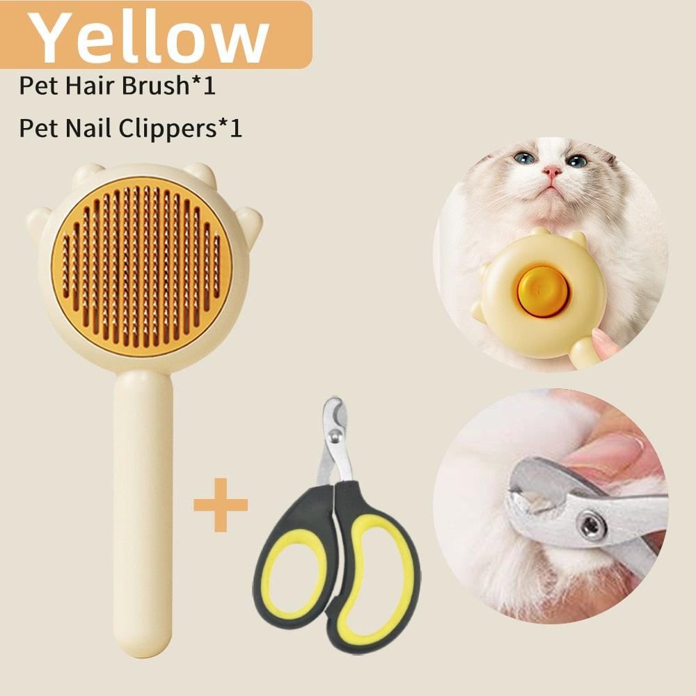 Self-Cleaning Pet Grooming Brush
