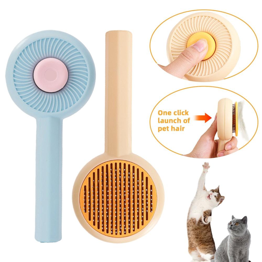Self-Cleaning Pet Grooming Brush