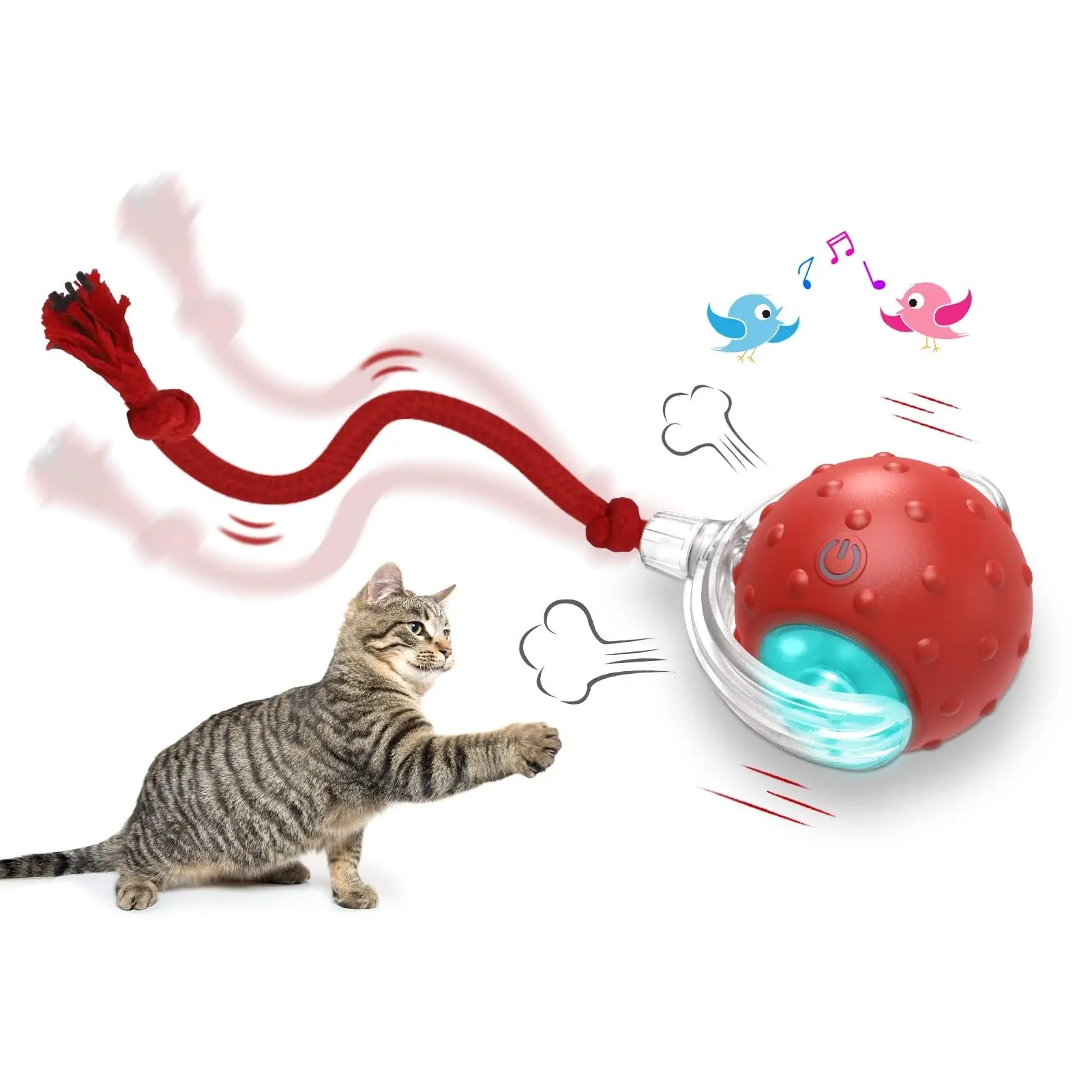 Interactive Motion Cat Ball with Tail Options