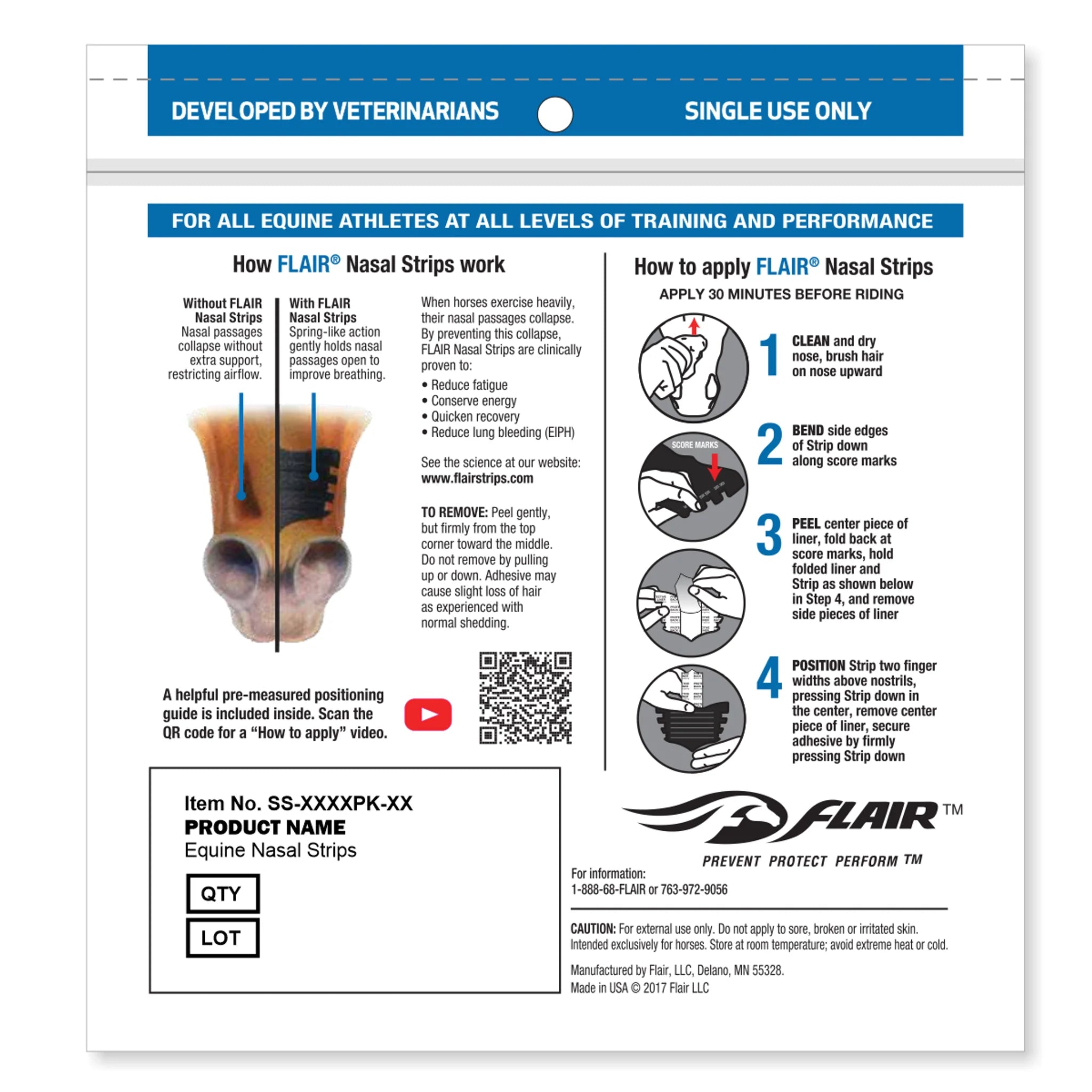 Purple Equine Nasal Flair Strips