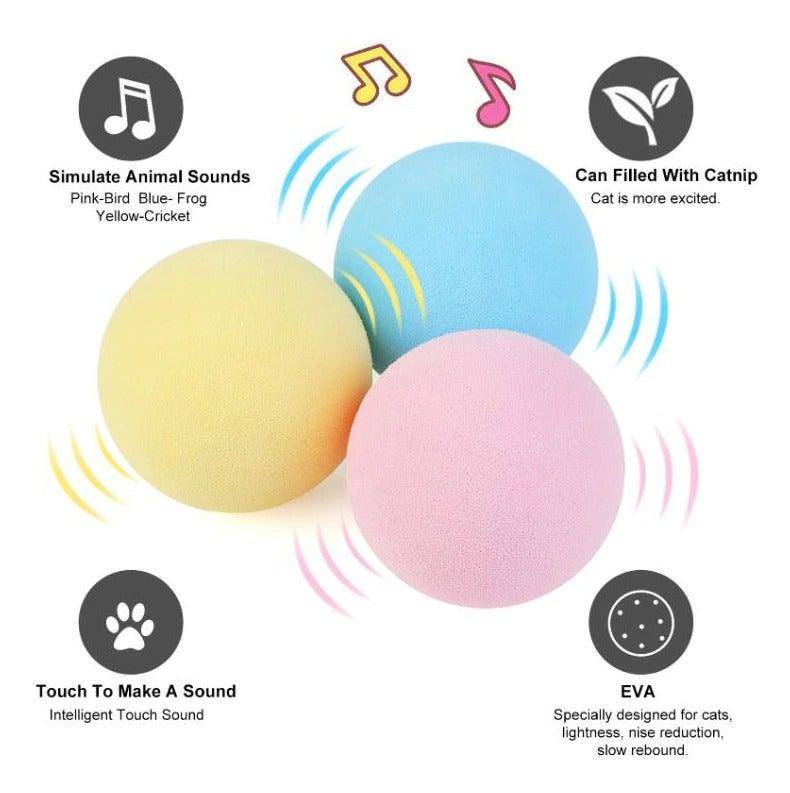 Interactive Chirping Cat Ball Toy