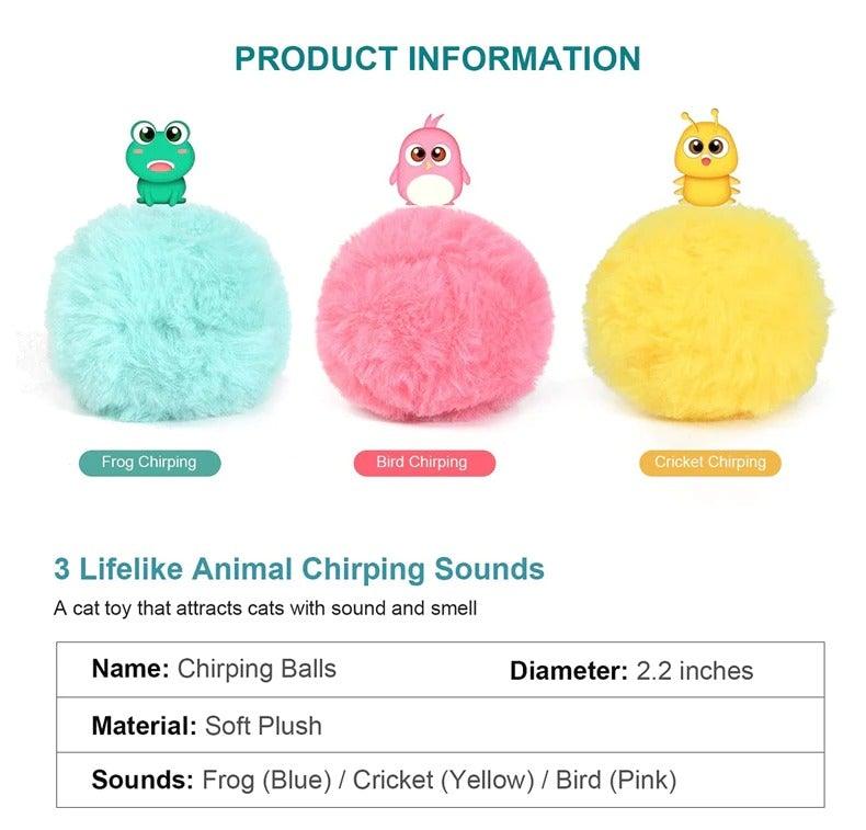 Interactive Chirping Cat Ball Toy