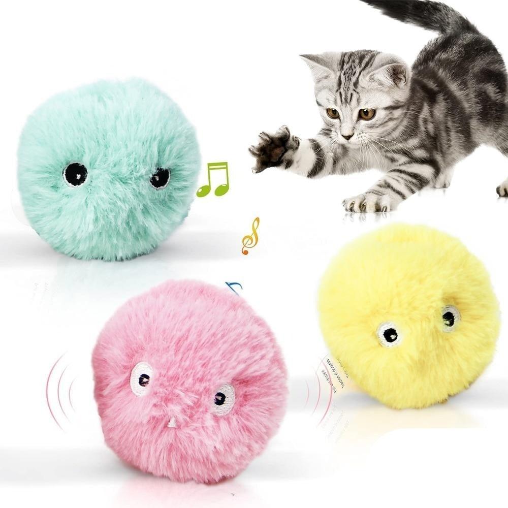 Interactive Chirping Cat Ball Toy