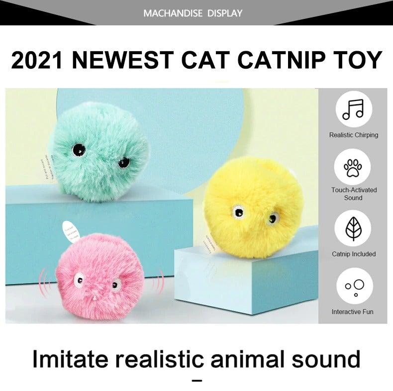Interactive Chirping Cat Ball Toy
